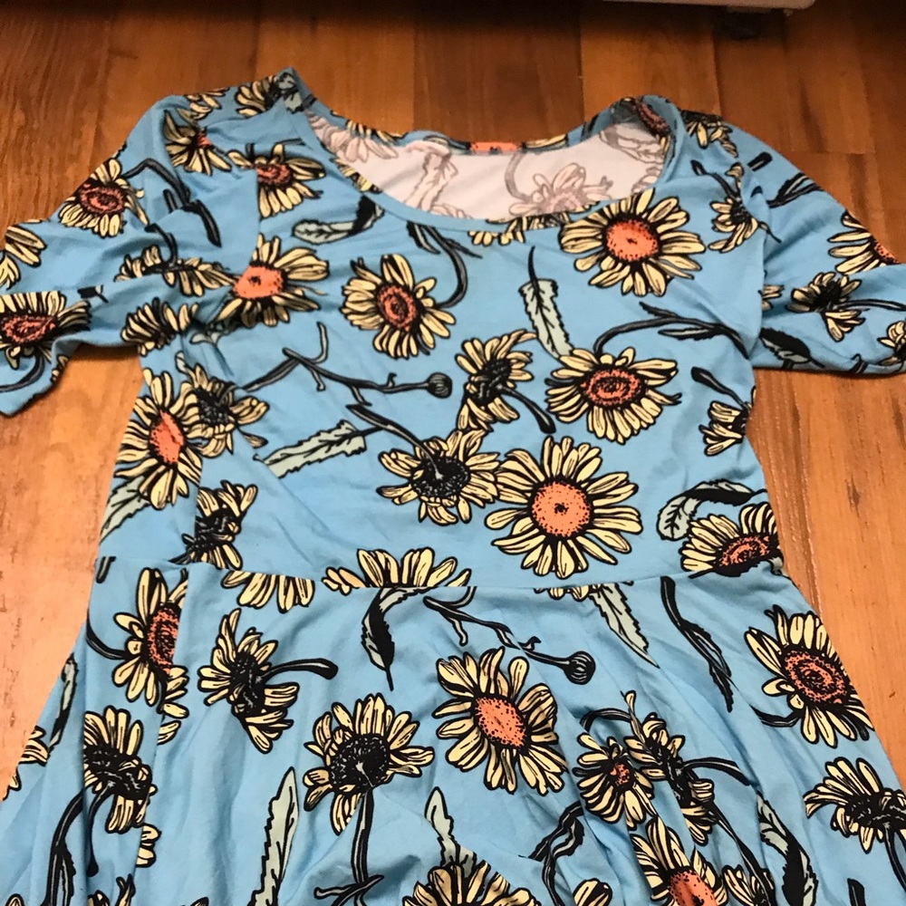 Blue daisy lularoe Nicole 2xl dress